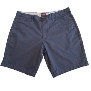 Untuckit St Vincent Shorts Mens 36 Navy‎ Blue Flat Front Chino Preppy 9" Inseam